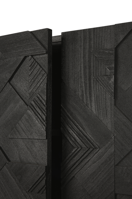 Black Teak Sideboard – Graphic – teak finish alternate view 5