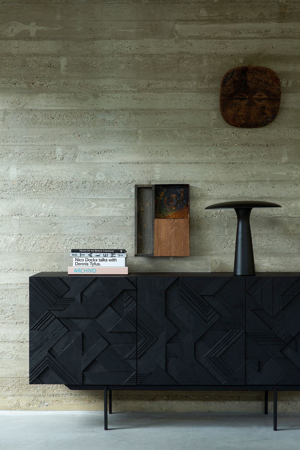 Black Teak Sideboard | Ethnicraft Graphic | OROA
