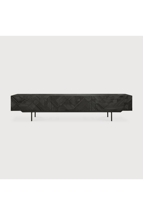Black Teak Media Unit | Ethnicraft Graphic | OROA.COM