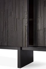 Black Teak Industrial Sideboard | Ethnicraft Mosaic | Oroa.com