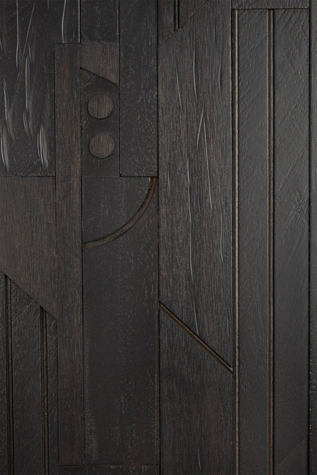 Black Teak Industrial Sideboard | Ethnicraft Mosaic | Oroa.com