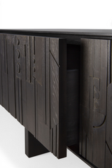 Black Mahogany TV Cabinet | Ethnicraft Mosaic | Oroa.com