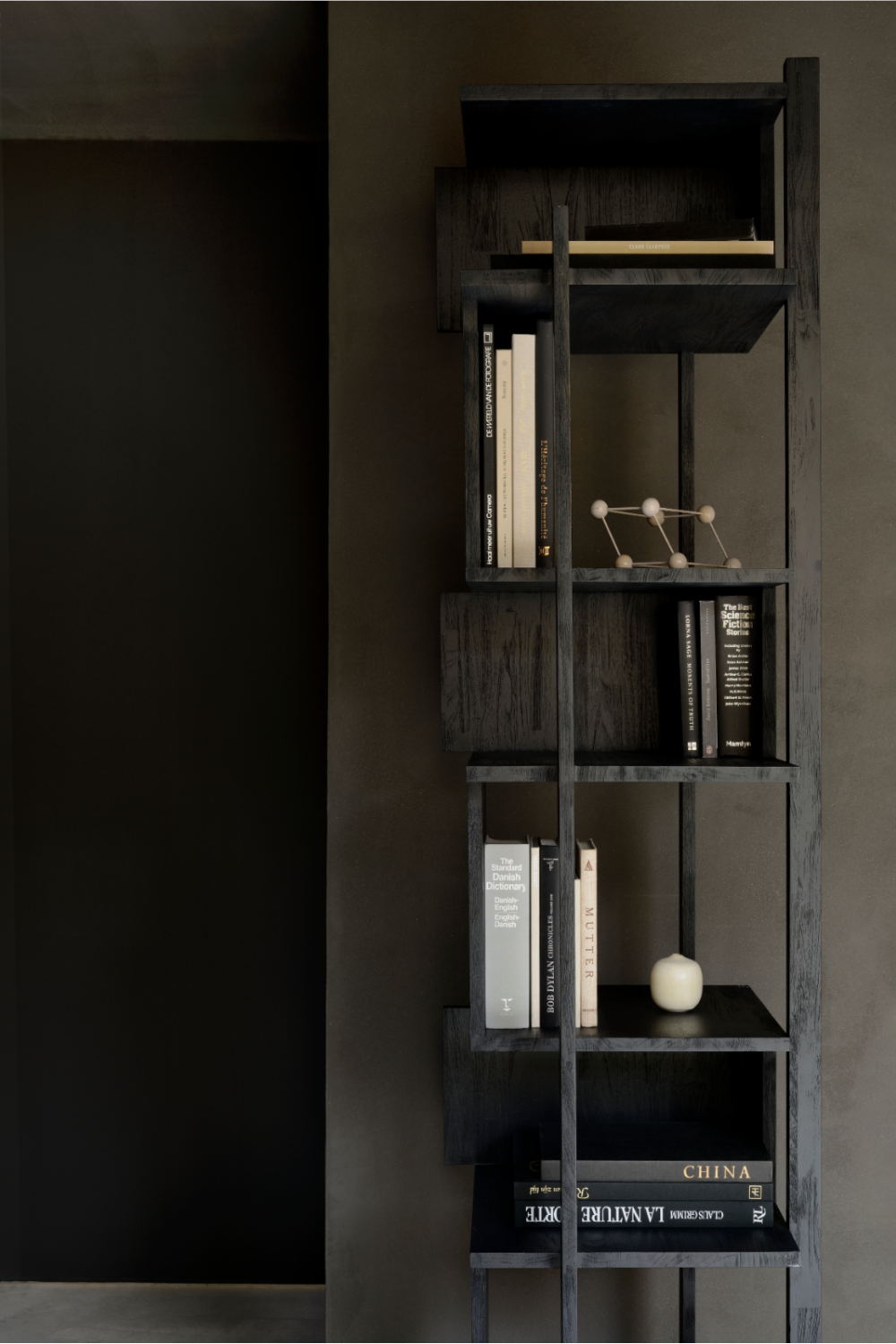 Black Teak Shelving Unit | Ethnicraft Abstract | OROA.COM