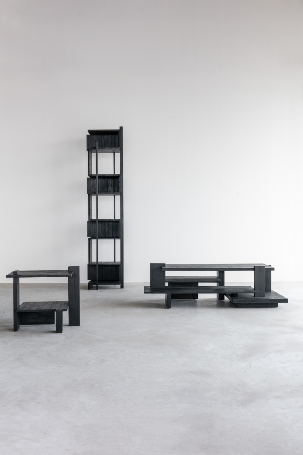 Black Teak Shelving Unit | Ethnicraft Abstract | OROA.COM