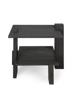 Black Teak Architectural Side Table | Ethnicraft Abstract | OROA.com