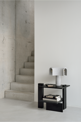 Black Teak Architectural Side Table | Ethnicraft Abstract | OROA.com