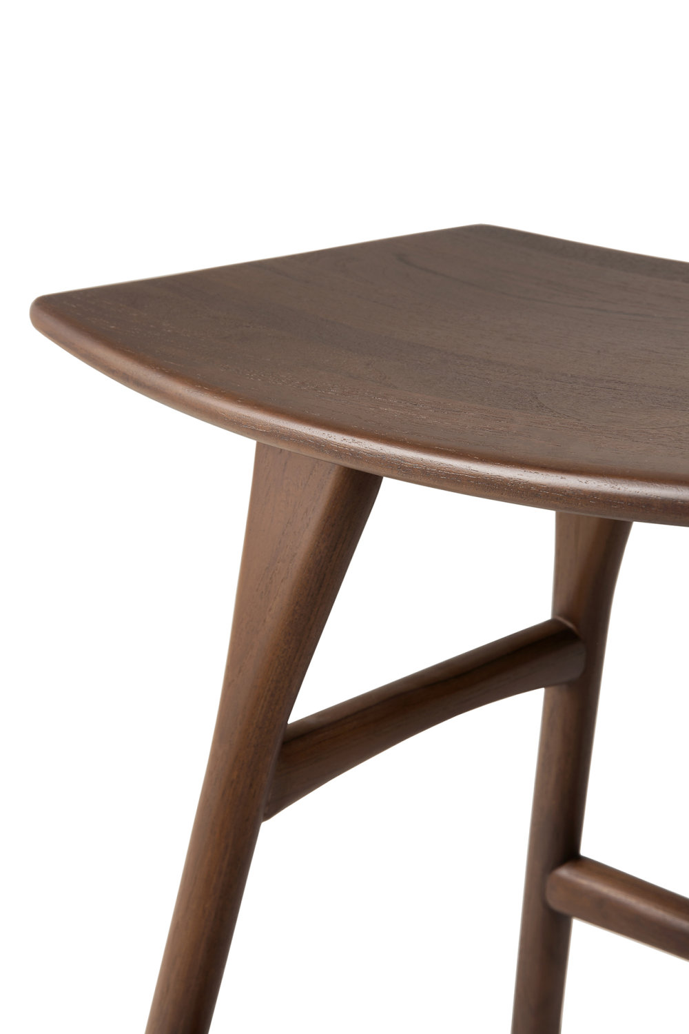 Varnished Teak Stool | Ethnicraft Osso | Oroa.com