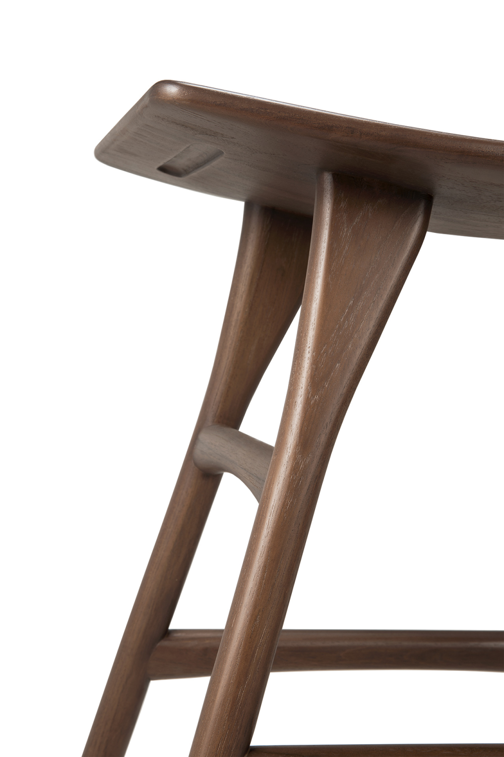 Varnished Teak Stool | Ethnicraft Osso | Oroa.com