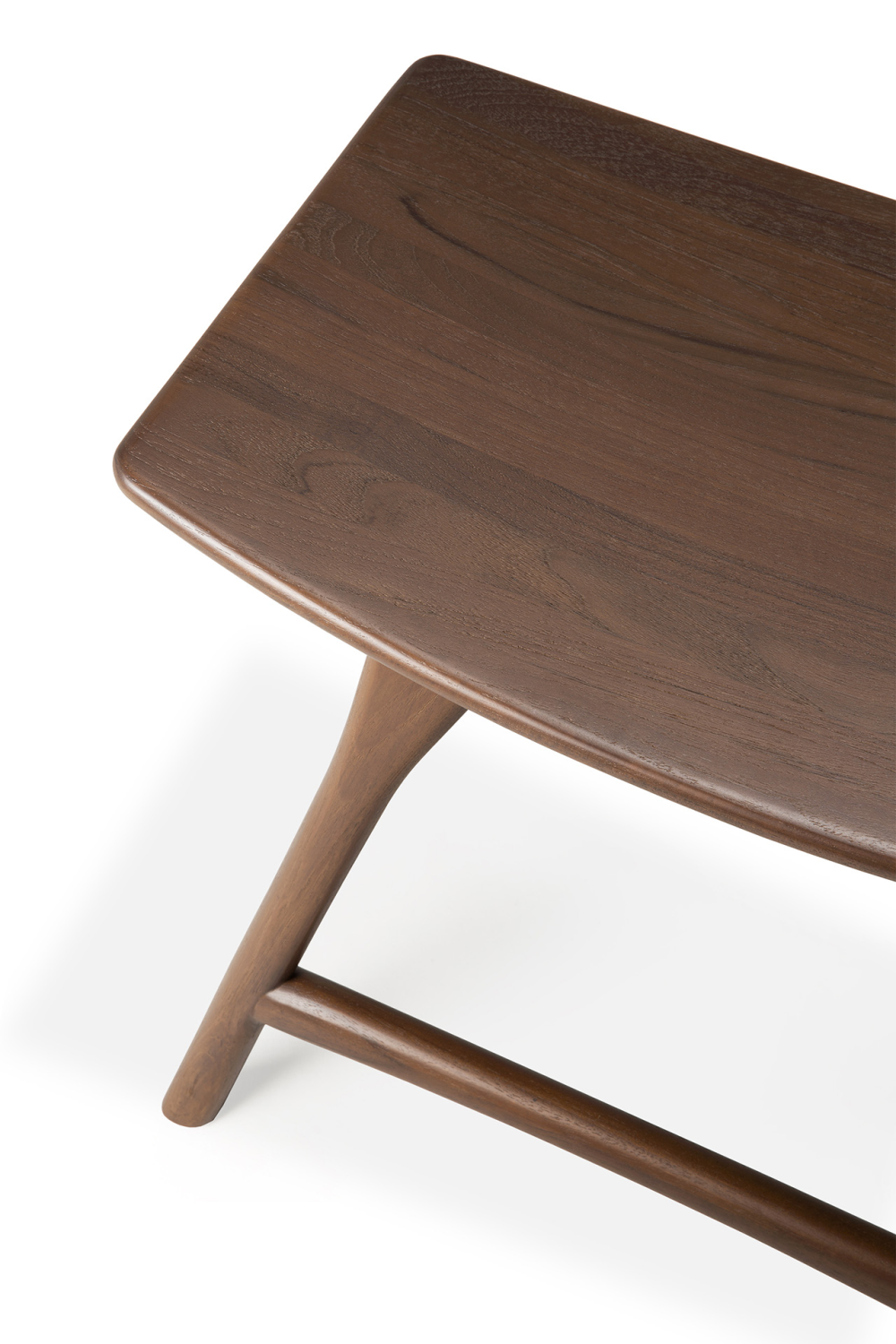 Varnished Teak Stool | Ethnicraft Osso | Oroa.com