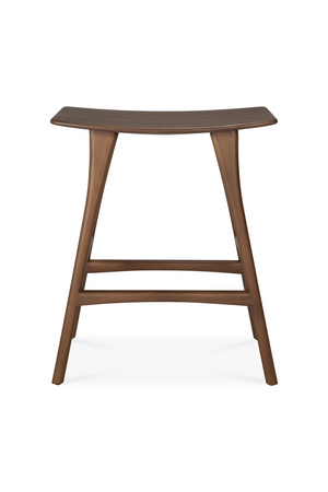 Varnished Teak Counter Stool | Ethnicraft Osso | Oroa.com