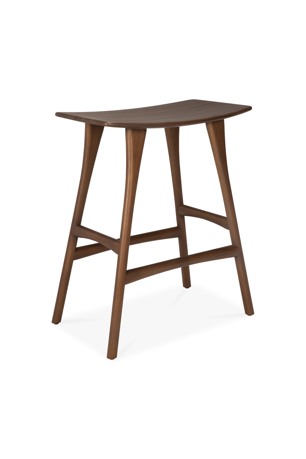 Varnished Teak Counter Stool | Ethnicraft Osso | Oroa.com