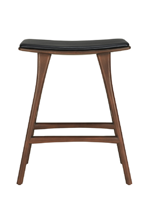 Varnished Teak Counter Stool | Ethnicraft Osso | Oroa.com