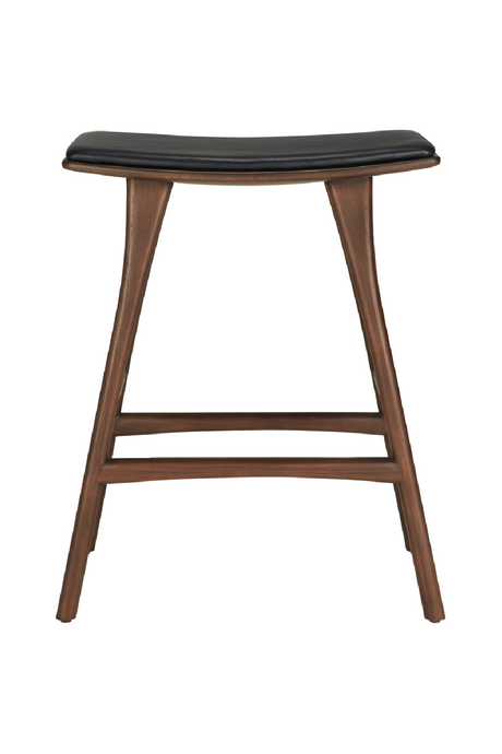Varnished Teak Counter Stool | Ethnicraft Osso | Oroa.com