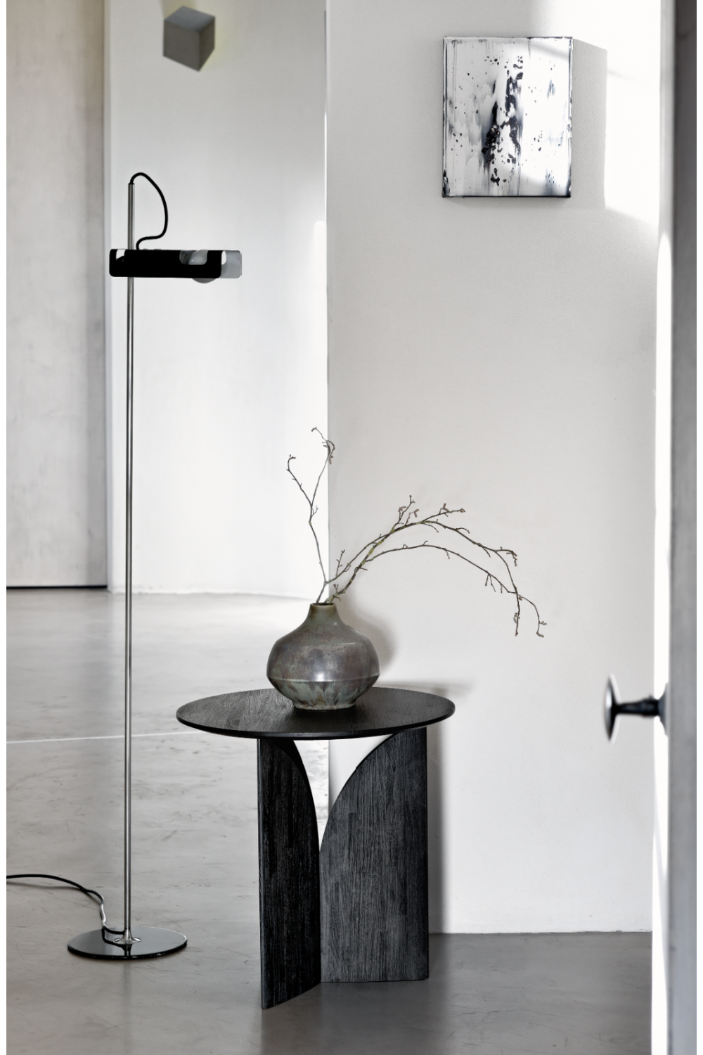 Black Teak Side Table | Ethnicraft Fin | OROA.com