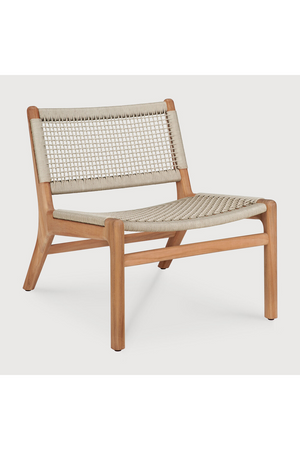 Beige Woven Outdoor Lounge Chair | Ethnicraft Jack | Oroa.com