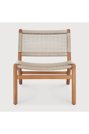 Beige Woven Outdoor Lounge Chair | Ethnicraft Jack | Oroa.com