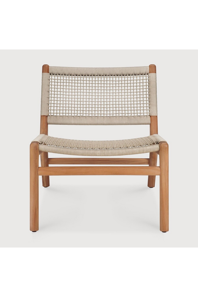 Beige Woven Outdoor Lounge Chair | Ethnicraft Jack | Oroa.com