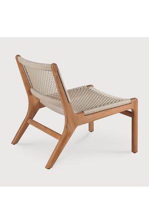 Beige Woven Outdoor Lounge Chair | Ethnicraft Jack | Oroa.com