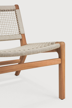 Beige Woven Outdoor Lounge Chair | Ethnicraft Jack | Oroa.com