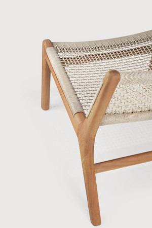 Beige Woven Outdoor Lounge Chair | Ethnicraft Jack | Oroa.com