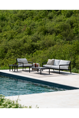 Black Teak Outdoor Sofa – Jack – teak finish alternate view 9