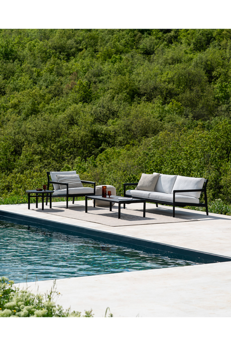 Black Teak Outdoor Sofa – Jack – teak finish alternate view 9