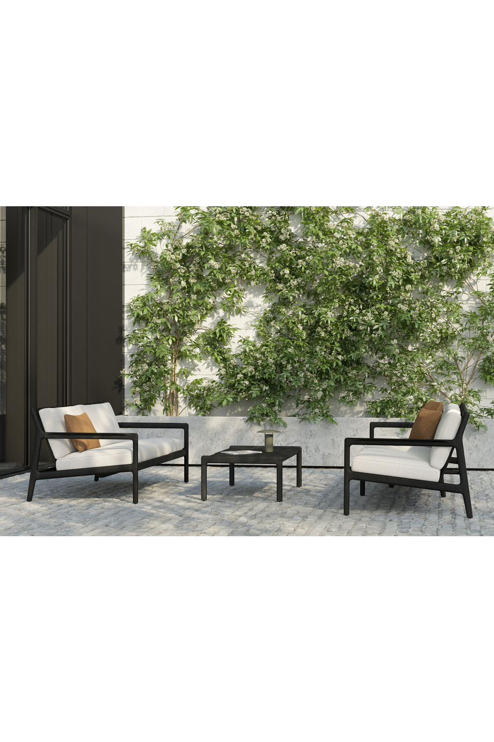 Black Teak 3+ Seater Outdoor Sofa | Ethnicraft Jack | Oroa.com