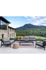 Black Teak Outdoor Sofa – Jack – teak finish alternate view 20
