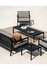 Black Teak Outdoor Sofa – Jack – teak finish alternate view 22