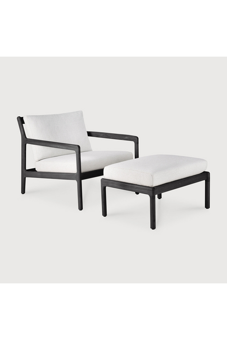 Teak Cushioned Outdoor Stool | Ethnicraft Jack | Oroa.com