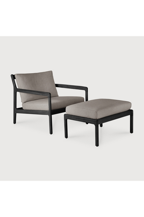 Teak Cushioned Outdoor Stool | Ethnicraft Jack | Oroa.com