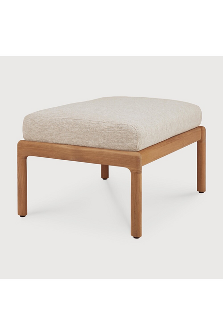 Natural Teak Outdoor Ottoman | Ethnicraft Jack | Oroa.com