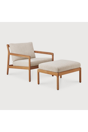 Natural Teak Outdoor Ottoman | Ethnicraft Jack | Oroa.com