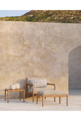 Natural Teak Outdoor Ottoman | Ethnicraft Jack | Oroa.com