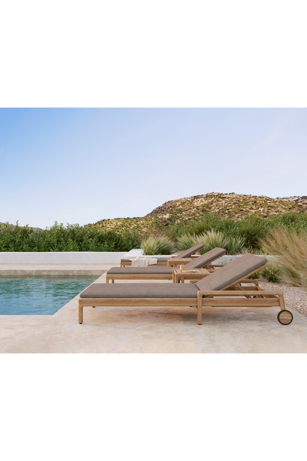 Teak Adjustable Outdoor Lounger – Jack – teak finish alternate view 11