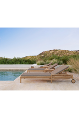 Teak Adjustable Outdoor Lounger – Jack – teak finish alternate view 11