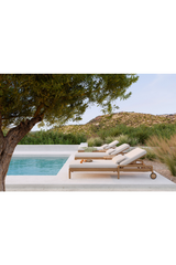 Teak Adjustable Outdoor Lounger – Jack – teak finish alternate view 14