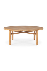 Round Slatted Outdoor Coffee Table | Ethnicraft Quatro | Oroa.com