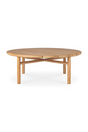 Round Slatted Outdoor Coffee Table | Ethnicraft Quatro | Oroa.com