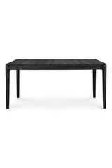 Black Teak Outdoor Dining Table | Ethnicraft Bok | OROA.COM
