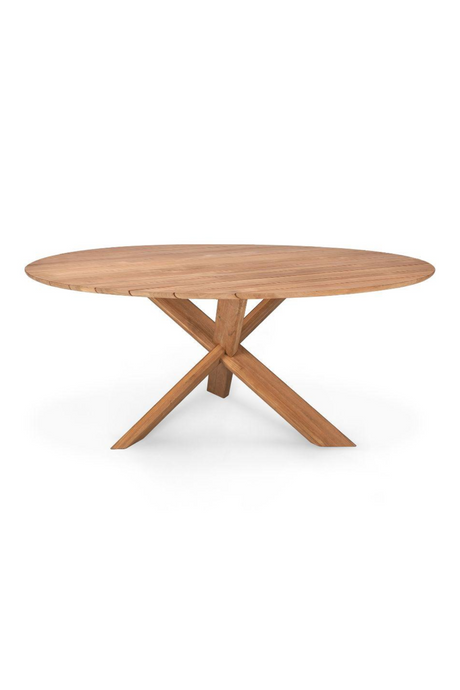 Solid Teak Outdoor Dining Table | Ethnicraft Circle | OROA.com