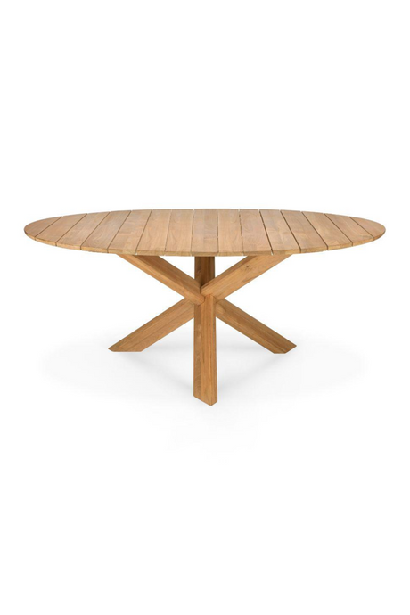 Solid Teak Outdoor Dining Table | Ethnicraft Circle | OROA.com