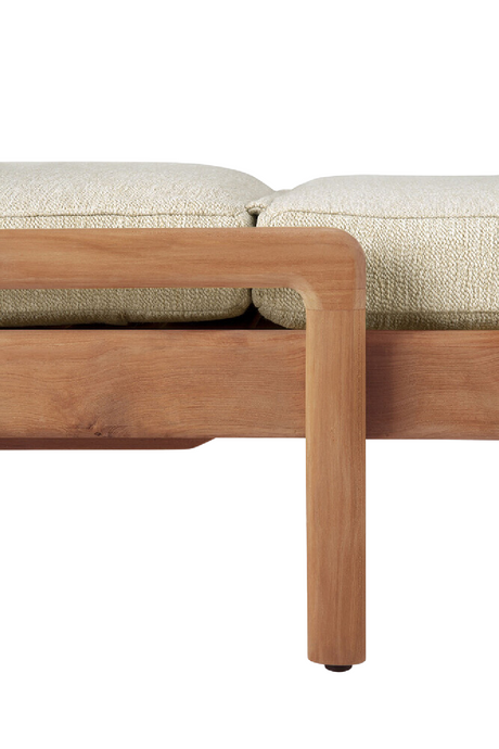 Teak Wheeled Adjustable Outdoor Lounger | Ethnicraft Jack | Oroa.com