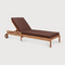 Teak Wheeled Adjustable Outdoor Lounger | Ethnicraft Jack | Oroa.com