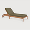 Teak Wheeled Adjustable Outdoor Lounger | Ethnicraft Jack | Oroa.com