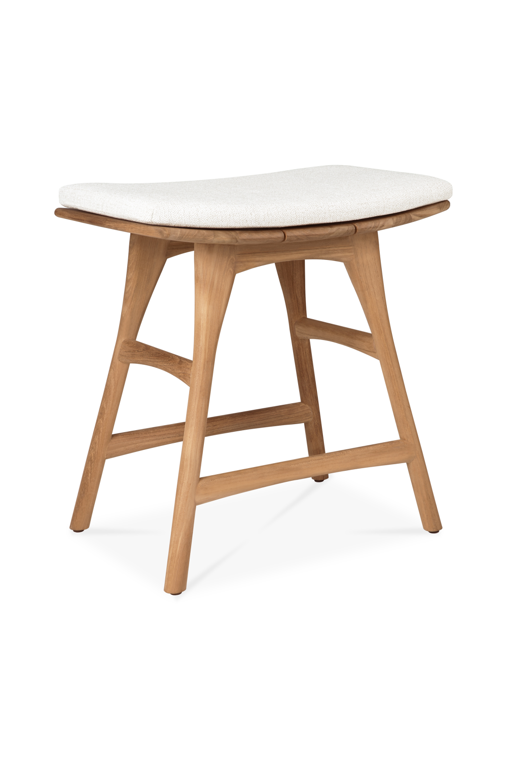 Scandinavian Outdoor Stool – Osso – material finish angled view