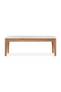2-Seater Teak Cushioned Outdoor Bench | Ethnicraft Bok | Oroa.com