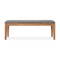 2-Seater Teak Cushioned Outdoor Bench | Ethnicraft Bok | Oroa.com