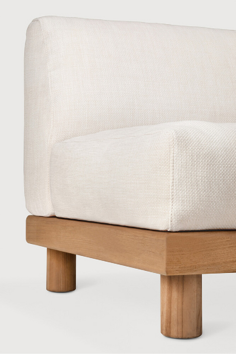 White Outdoor Modular End Sofa | Ethnicraft Monocle | Oroa.com