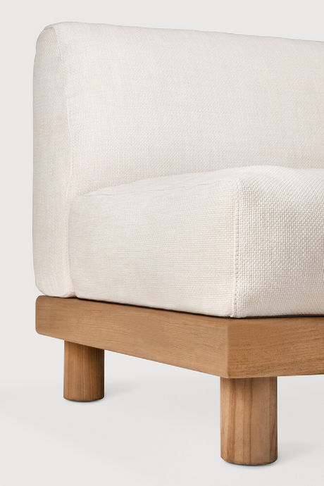 White Outdoor Modular End Sofa | Ethnicraft Monocle | Oroa.com